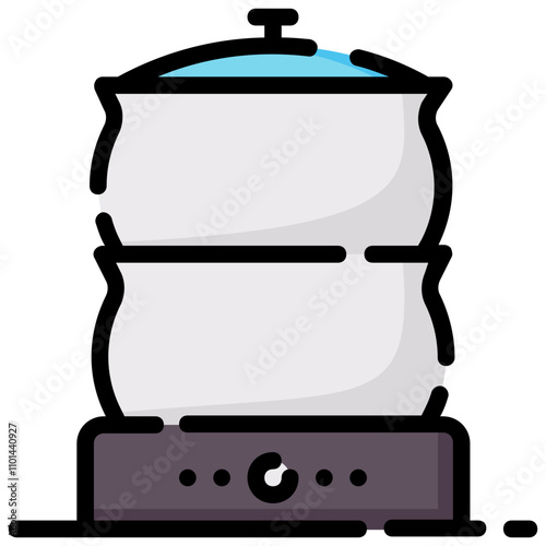 steamer filled outline vector icon