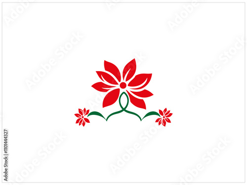 Flower and tree logo design , vector , illustration and isolate template which contain a brand name or identity .