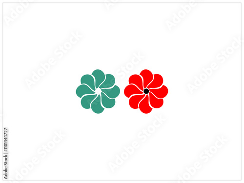 Flower and tree logo design , vector , illustration and isolate template which contain a brand name or identity .