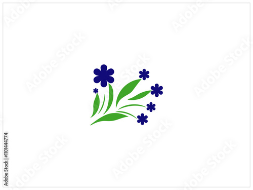 Flower and tree logo design , vector , illustration and isolate template which contain a brand name or identity .