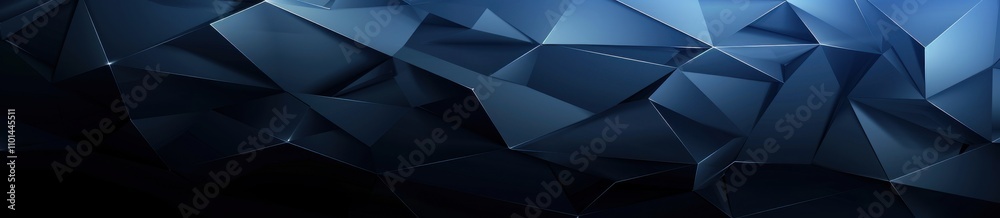 Fototapeta premium Abstract Dark Blue Geometric Polygonal Pattern