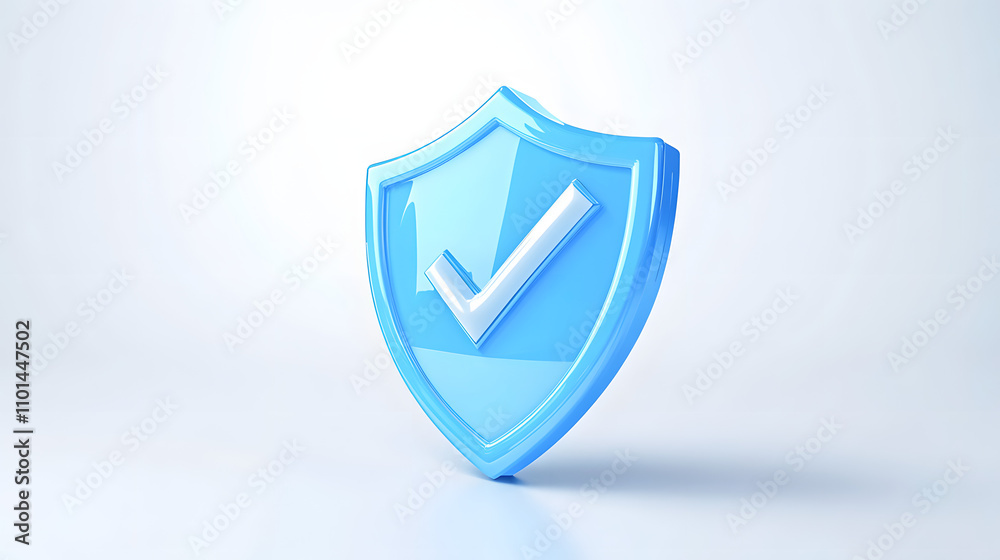 cartoon 3d Icon safety shield check mark perspective . Blue symbol security safety icon. Checkmark in minimalistic style. 3d vector illustration. white background cartoon 3d Icon safety shield check mark perspective . Blue symbol security safety icon. Checkmark in minimalistic style. 3d vector illustration. white background