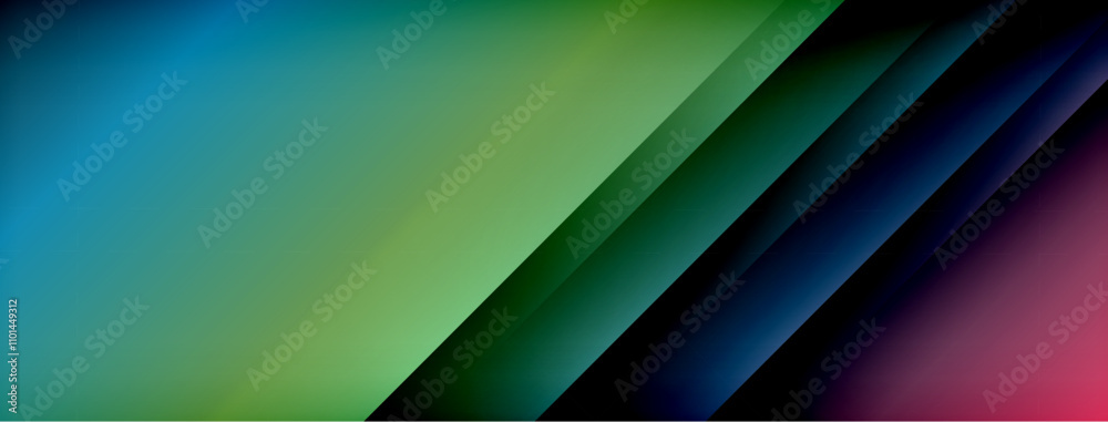 Fototapeta premium Colorful gradient with lines made of shadow and light. Creative background