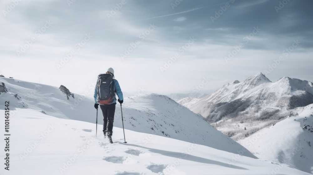 Solo Winter Hike: A Majestic Mountain Ascent Solo Winter Hike: A Majestic Mountain Ascent