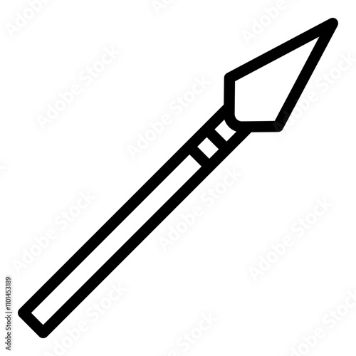 Spear icon. Vector line icon