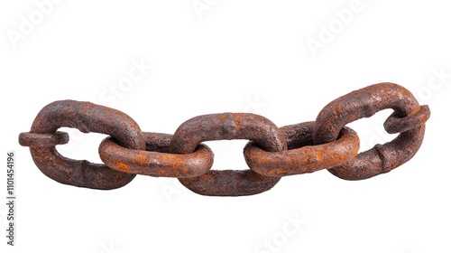 Rusty Chain on Transparent Background