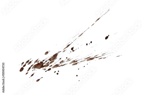 mud splash isolated transparency background..