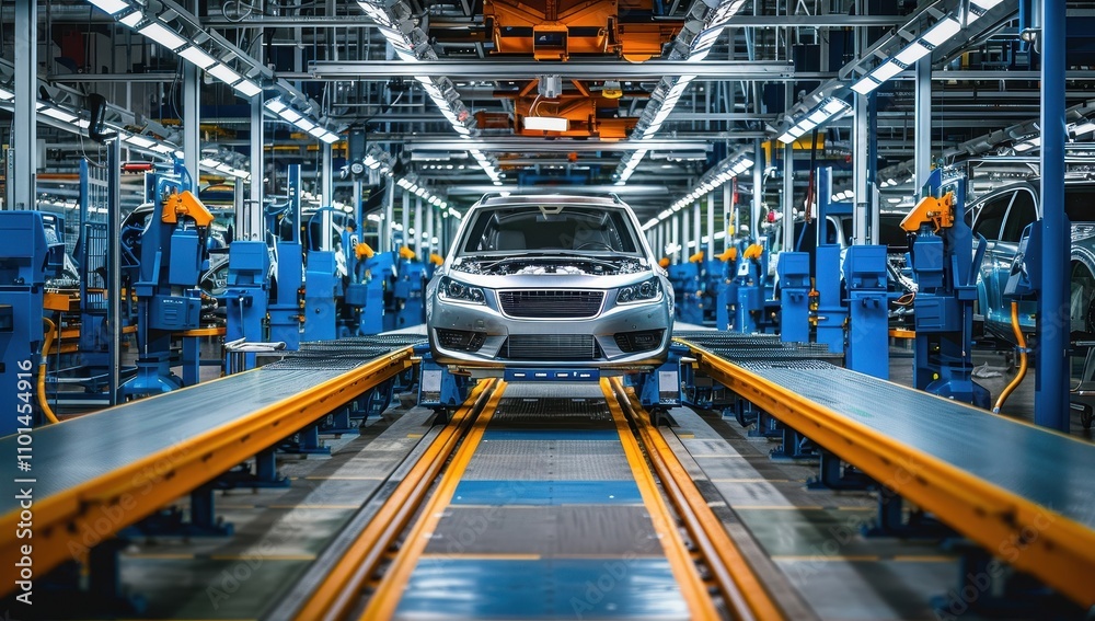 Assembly Line Car Manufacturing Factory Production Assembly Line Car Manufacturing Factory Production