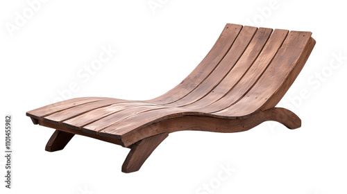 Sun Lounger on Transparent Background