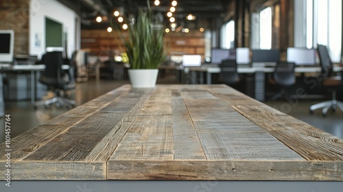 Business growth execution challenges strategy board, industrial chic design, reclaimed wood accents, front view focus, with vibrant workspace backdrop.