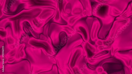 Deep pink fabric folds simulate liquid silk waves.