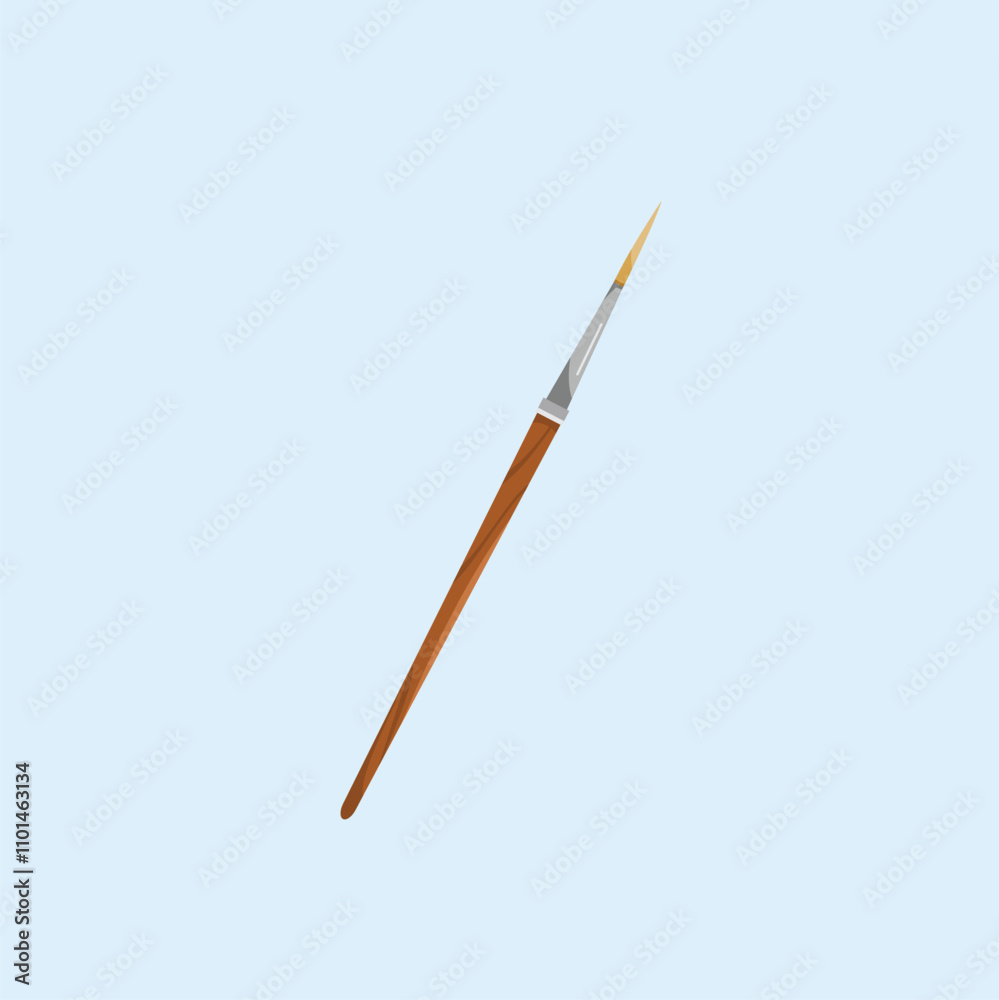 Naklejka premium rigger paint brush icons, artist items in drawing in flat style, suitable for posters and web icons