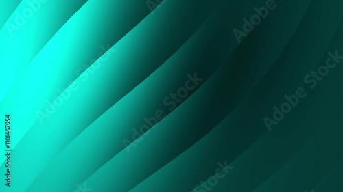 Diagonal teal stripes blend into dark green.