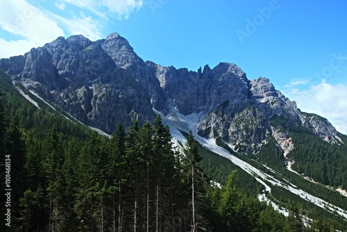 Austrian Alps - view of the peak Serles in Stubai Alps from the Koppeneck photo