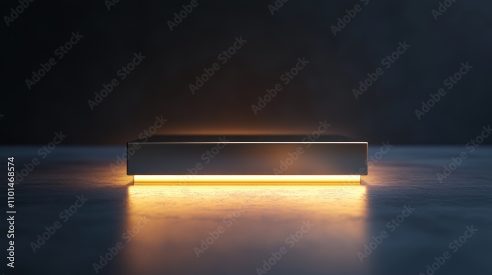 Illuminated Platform: A Minimalist 3D Render Illuminated Platform: A Minimalist 3D Render