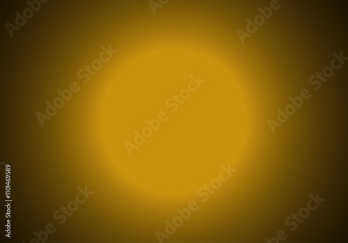 Semáforo en ámbar. Luz ámbar. Luz solar. Sol. Fondo degradado radial en ámbar y negro. Anillo radiante