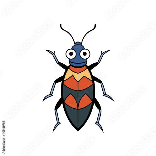 harlequin bug vector illustration photo