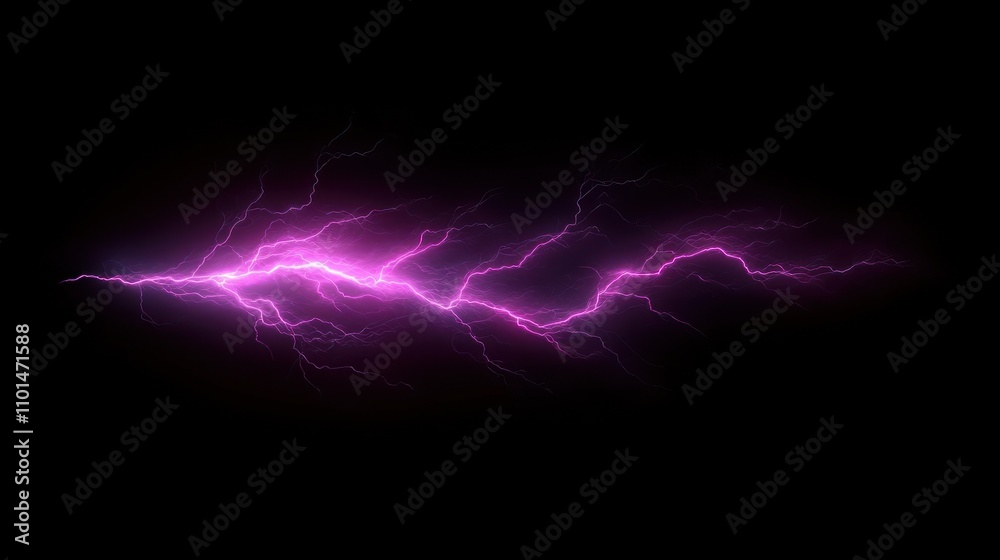 Purple Lightning Bolt on Black Background: A Digital Artwork Purple Lightning Bolt on Black Background: A Digital Artwork