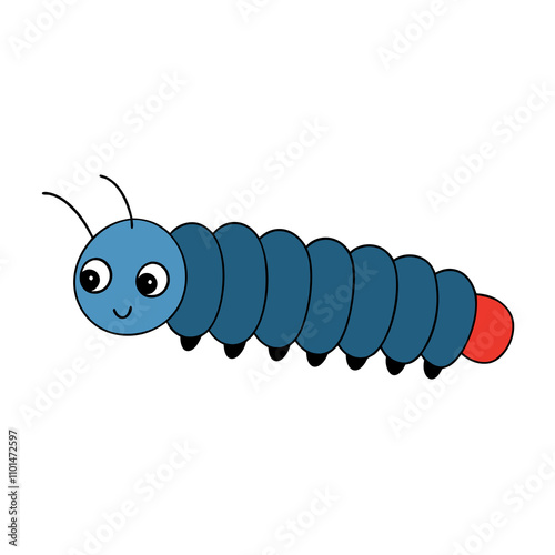 woolly bear caterpillar vector illustration