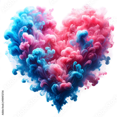 Abstract Heart Shape Smoke Illustration