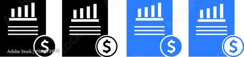 Dollar rate increase  icon set. Business money cash increase sign. Dollar increase