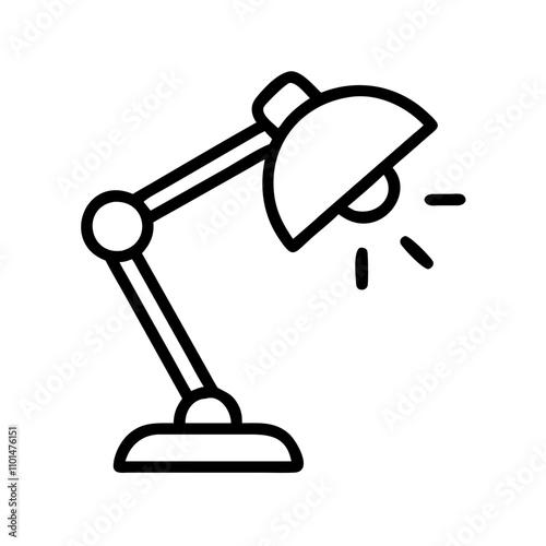 Desk lamp icon for workspace lighting