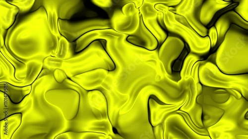 Bright yellow flowing fabric creates swirling patterns.