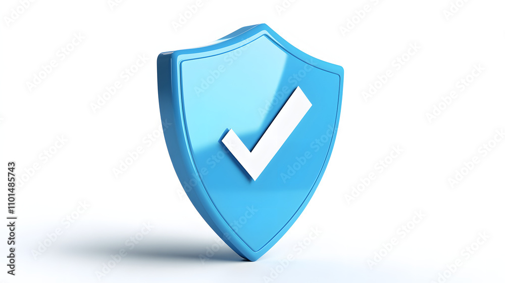 cartoon 3d Icon safety shield check mark perspective . Blue symbol security safety icon. Checkmark in minimalistic style. 3d vector illustration. white background cartoon 3d Icon safety shield check mark perspective . Blue symbol security safety icon. Checkmark in minimalistic style. 3d vector illustration. white background