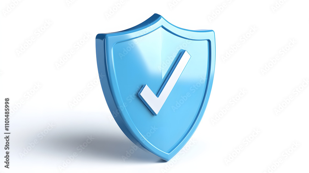 cartoon 3d Icon safety shield check mark perspective . Blue symbol security safety icon. Checkmark in minimalistic style. 3d vector illustration. white background cartoon 3d Icon safety shield check mark perspective . Blue symbol security safety icon. Checkmark in minimalistic style. 3d vector illustration. white background
