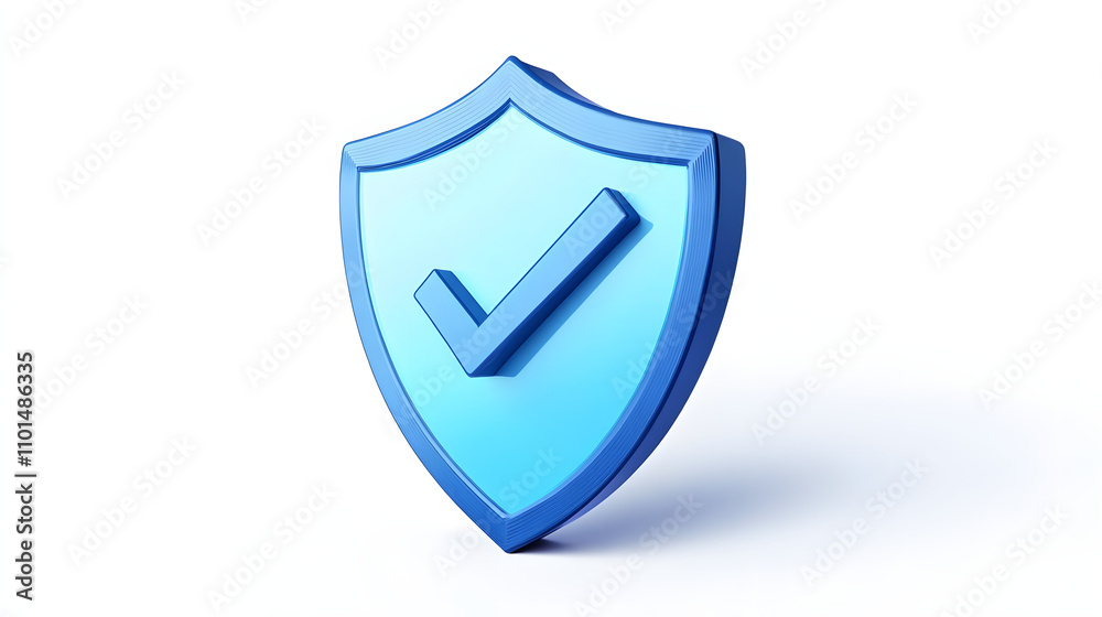 cartoon 3d Icon safety shield check mark perspective . Blue symbol security safety icon. Checkmark in minimalistic style. 3d vector illustration. white background cartoon 3d Icon safety shield check mark perspective . Blue symbol security safety icon. Checkmark in minimalistic style. 3d vector illustration. white background