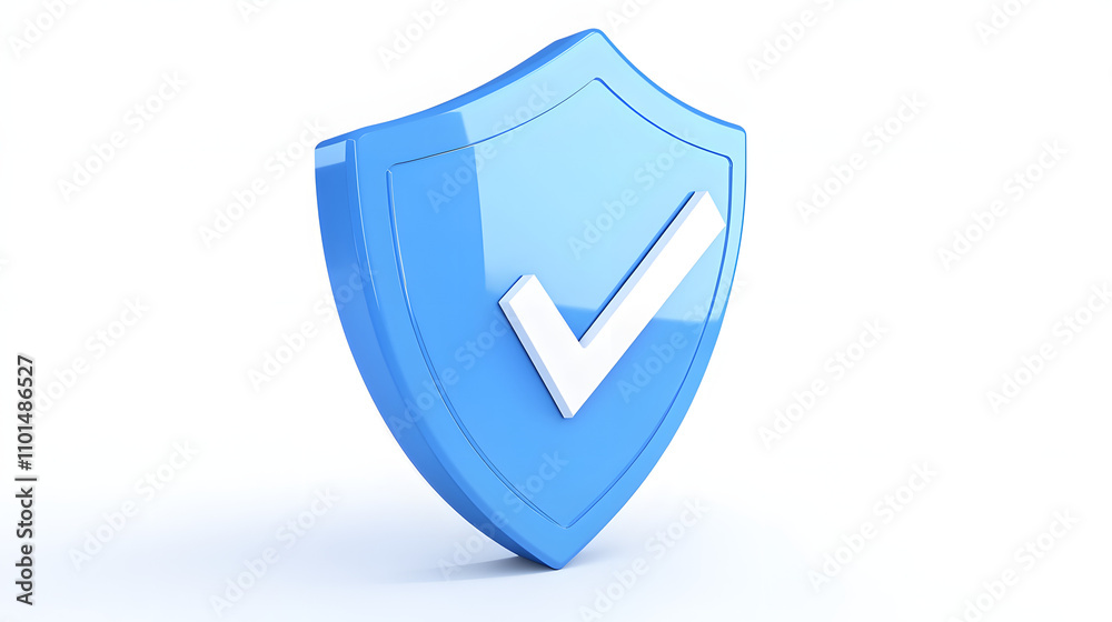 cartoon 3d Icon safety shield check mark perspective . Blue symbol security safety icon. Checkmark in minimalistic style. 3d vector illustration. white background cartoon 3d Icon safety shield check mark perspective . Blue symbol security safety icon. Checkmark in minimalistic style. 3d vector illustration. white background