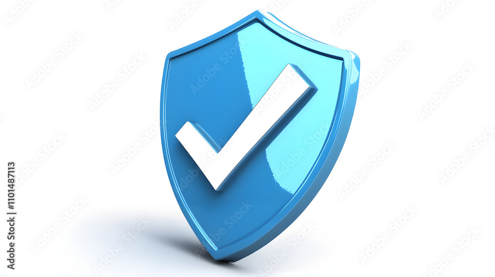 cartoon 3d Icon safety shield check mark perspective . Blue symbol security safety icon. Checkmark in minimalistic style. 3d vector illustration. white background cartoon 3d Icon safety shield check mark perspective . Blue symbol security safety icon. Checkmark in minimalistic style. 3d vector illustration. white background