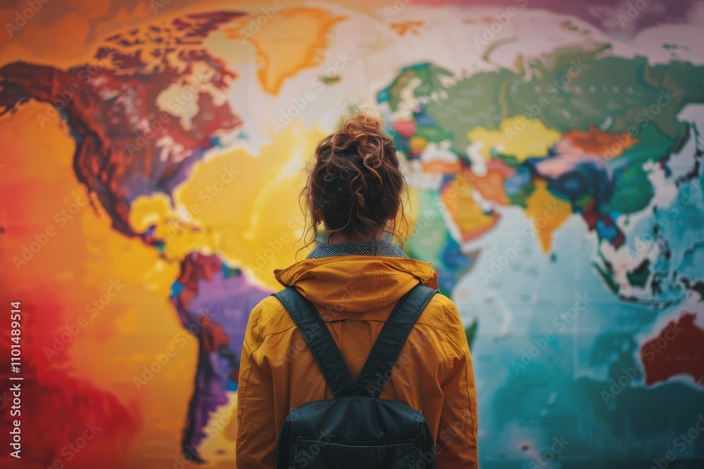 Fototapeta premium Strategy for stability: person analyzing the map to discover new opportunities