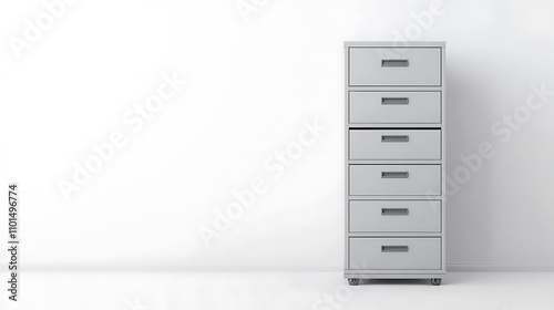 filing cabinet on white background