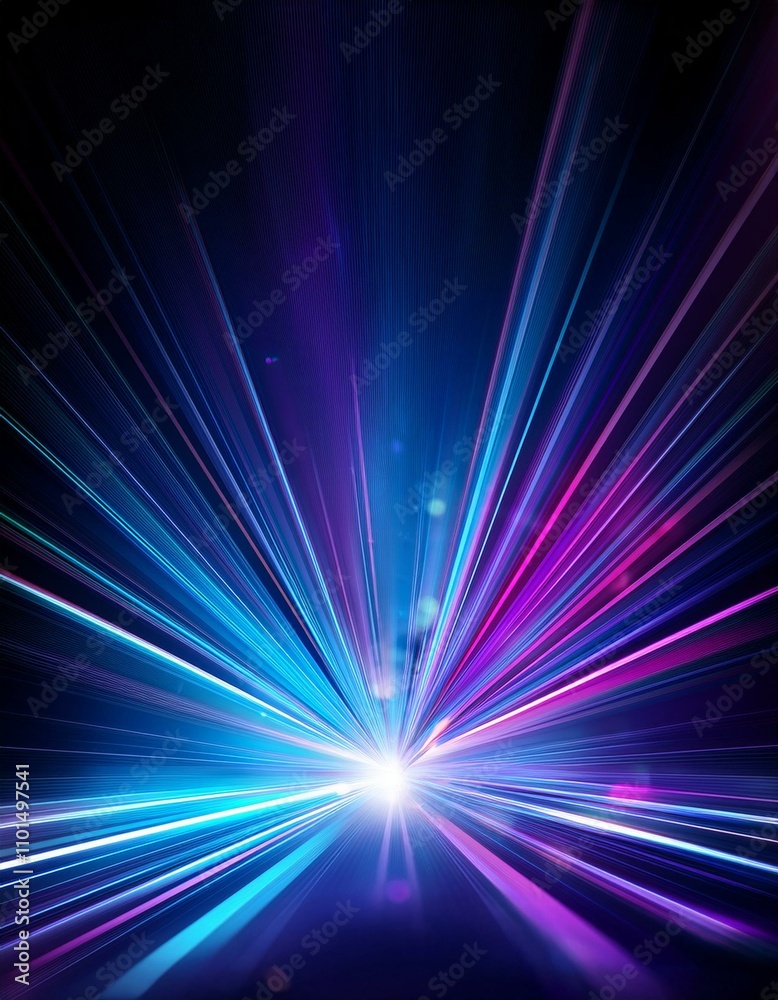 Obraz premium A vibrant burst of light rays against a dark background