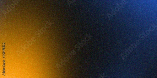 Abstract dark grainy gradient background yellow, blue and black colors for banner backdrop