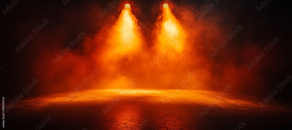 Red light on grunge dark dim room and smoke effect. Generative AI technology.
Red light on grunge dark dim room and smoke effect. Generative AI technology.