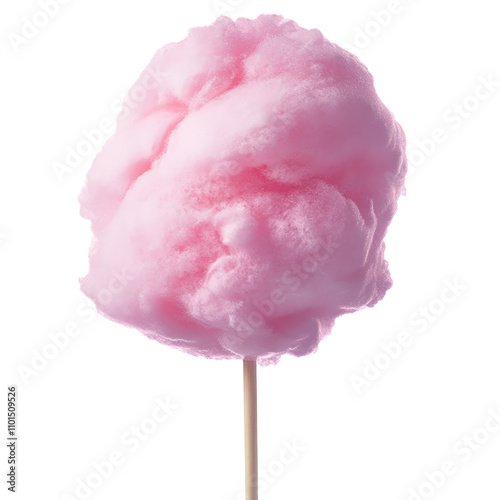 pink cotton candy isolated on transparent background
