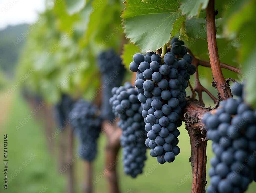 Fototapeta premium Grapes for red wine