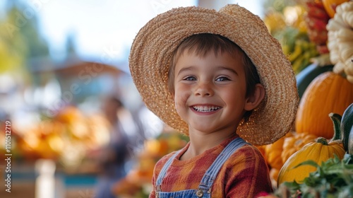 Harvest festivals with vibrant decorations and community celebrations photo