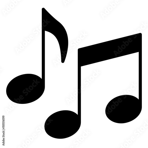Music notation icons for music art lessons