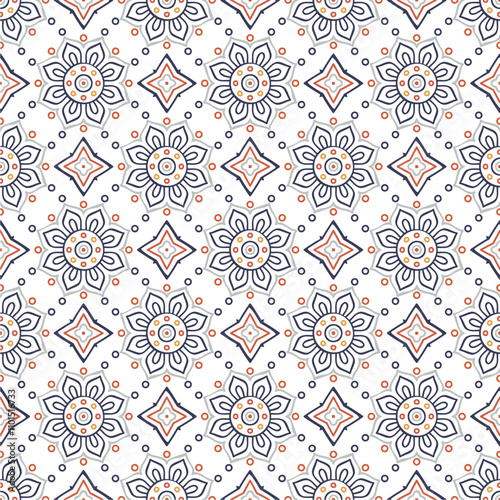 Luxury vector seamless pattern. Ornament, Traditional, Ethnic, Arabic, Turkish, Indian motifs. Great for fabric and textile, wallpaper, packaging design or any desired idea.