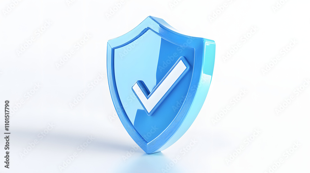 cartoon 3d Icon safety shield check mark perspective . Blue symbol security safety icon. Checkmark in minimalistic style. 3d vector illustration. white background cartoon 3d Icon safety shield check mark perspective . Blue symbol security safety icon. Checkmark in minimalistic style. 3d vector illustration. white background
