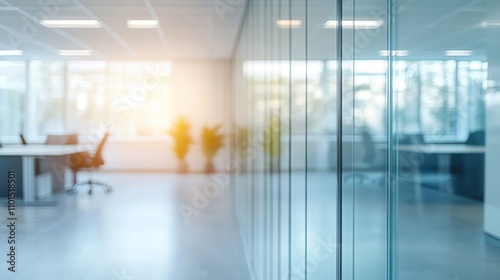 Glass Partition Wall in a Modern Office Space