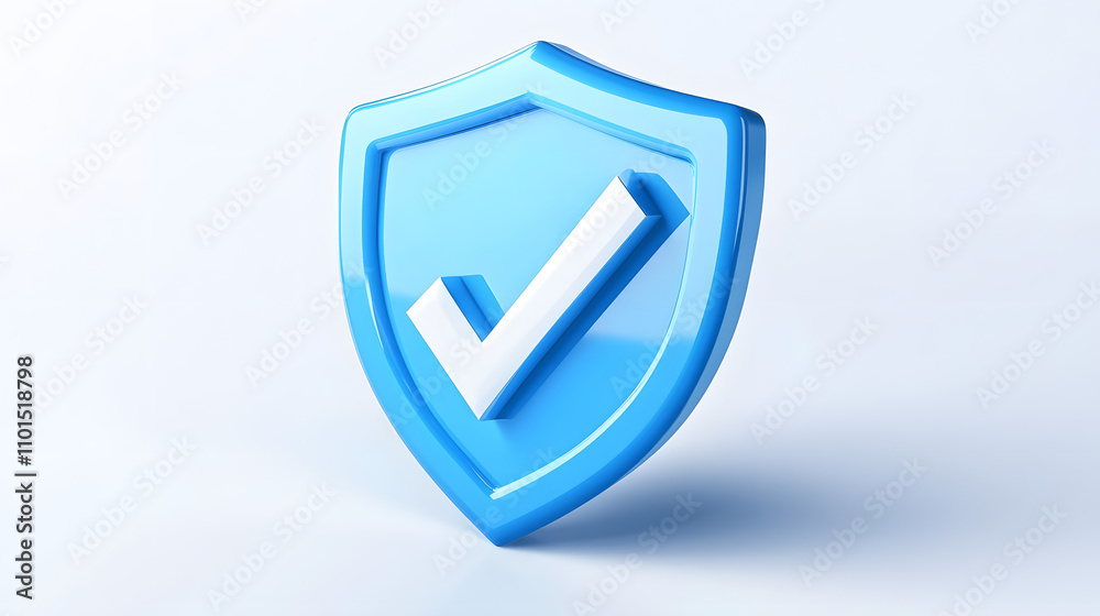 cartoon 3d Icon safety shield check mark perspective . Blue symbol security safety icon. Checkmark in minimalistic style. 3d vector illustration. white background cartoon 3d Icon safety shield check mark perspective . Blue symbol security safety icon. Checkmark in minimalistic style. 3d vector illustration. white background