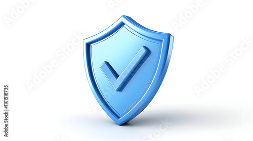 Free Download cartoon 3d Icon safety shield check mark perspective . Blue symbol security safety icon. Checkmark in minimalistic style. 3d vector illustration. white background	 - GFXLoad