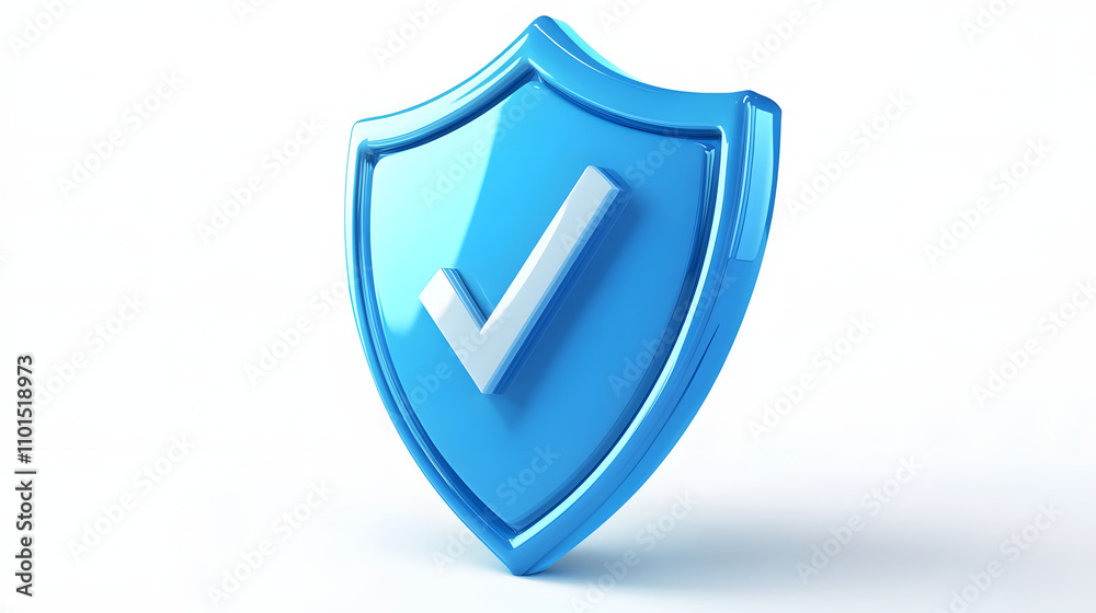 cartoon 3d Icon safety shield check mark perspective . Blue symbol security safety icon. Checkmark in minimalistic style. 3d vector illustration. white background cartoon 3d Icon safety shield check mark perspective . Blue symbol security safety icon. Checkmark in minimalistic style. 3d vector illustration. white background