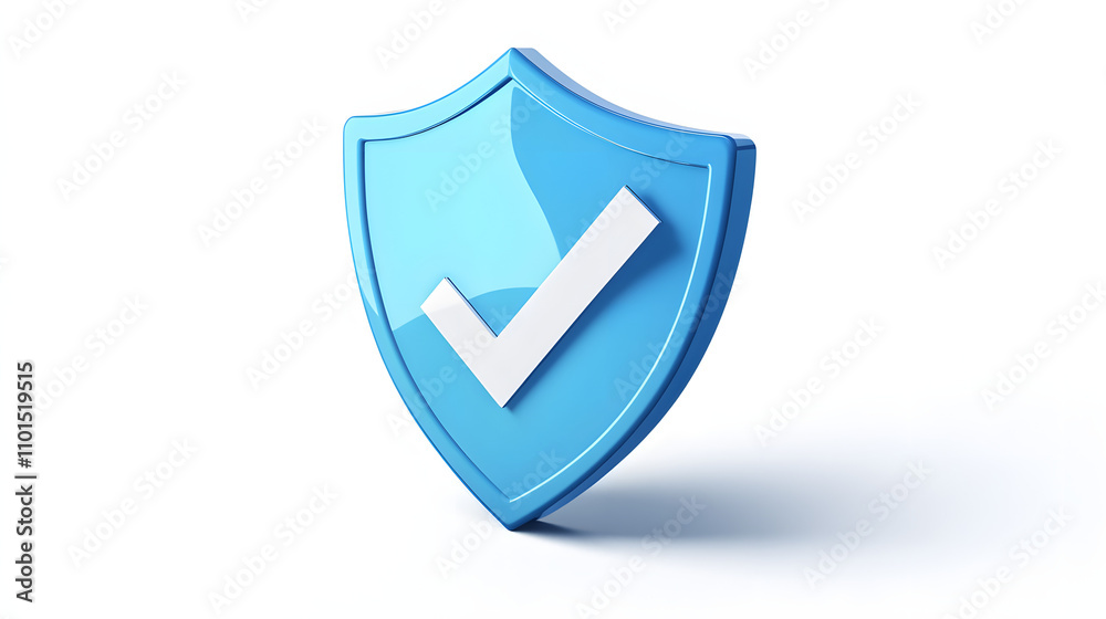 cartoon 3d Icon safety shield check mark perspective . Blue symbol security safety icon. Checkmark in minimalistic style. 3d vector illustration. white background cartoon 3d Icon safety shield check mark perspective . Blue symbol security safety icon. Checkmark in minimalistic style. 3d vector illustration. white background