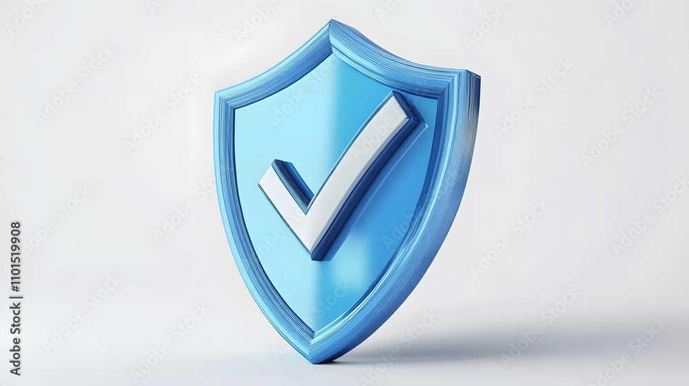 cartoon 3d Icon safety shield check mark perspective . Blue symbol security safety icon. Checkmark in minimalistic style. 3d vector illustration. white background cartoon 3d Icon safety shield check mark perspective . Blue symbol security safety icon. Checkmark in minimalistic style. 3d vector illustration. white background