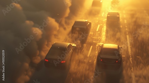 Vehicle Emissions: Airborne pollutants produced by vehicles, such as carbon dioxide and particulate matter, impacting air quality in traffic-heavy regions.
